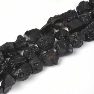 jj0234.1 Natural Tektite Nugget rock DIY loose beads 16"