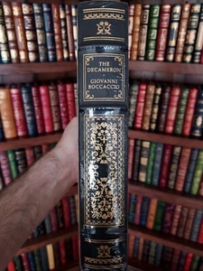 Oxford University Press The Decameron RARE🔥SEALED Boccaccio Full Black Leather  - Picture 1 of 7