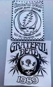 2 Pack Grateful Dead Sticker 2.75" 1988 1989 Tour Maine Oxford Brent Mydland - Picture 1 of 3