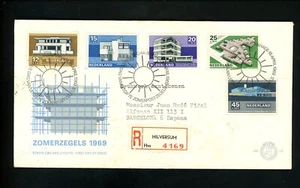 Postal History Netherlands FDC #B444-B448 Architecture buildings 1969 - Picture 1 of 2