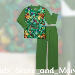 *NWT* Boys TEENAGE MUTANT NINJA TURTLES 2 pc. Flannel PAJAMAS sz. 4-5 TMNT B - Picture 1 of 1