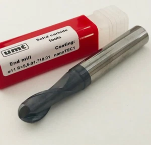 MULINO TERMINALE NASO A SFERA IN CARBURO ф11 R5,5 Z=2 HRC50 UMT NUOVO 1 pz. - Foto 1 di 3