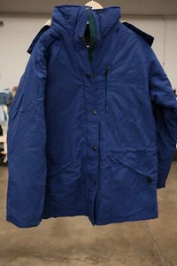 L.L. Bean Vintage Blue No Size Parka Jacket Winter Coat Hooded Full Zip Warm - Picture 1 of 10