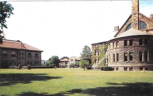 Vintage Ohio Chrome Postcard Oberlin College Warner Gymnasium - Picture 1 of 2