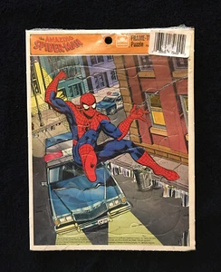 1990 the Amazing SPIDER-MAN frame tray puzzle Marvel Comics factory sealed - Picture 1 of 4