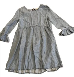 Tucker & Tate Jean Tencel Girls Dress Jean Size 6 Long Sleeve Zip Closure - Picture 1 of 6