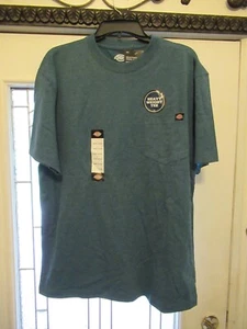 X) T-shirt girocollo uomo Dickies grande pesante blu - Foto 1 di 5