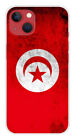 Coque en silicone imprimée compatible Apple iPhone 13 Drapeau Tunisie