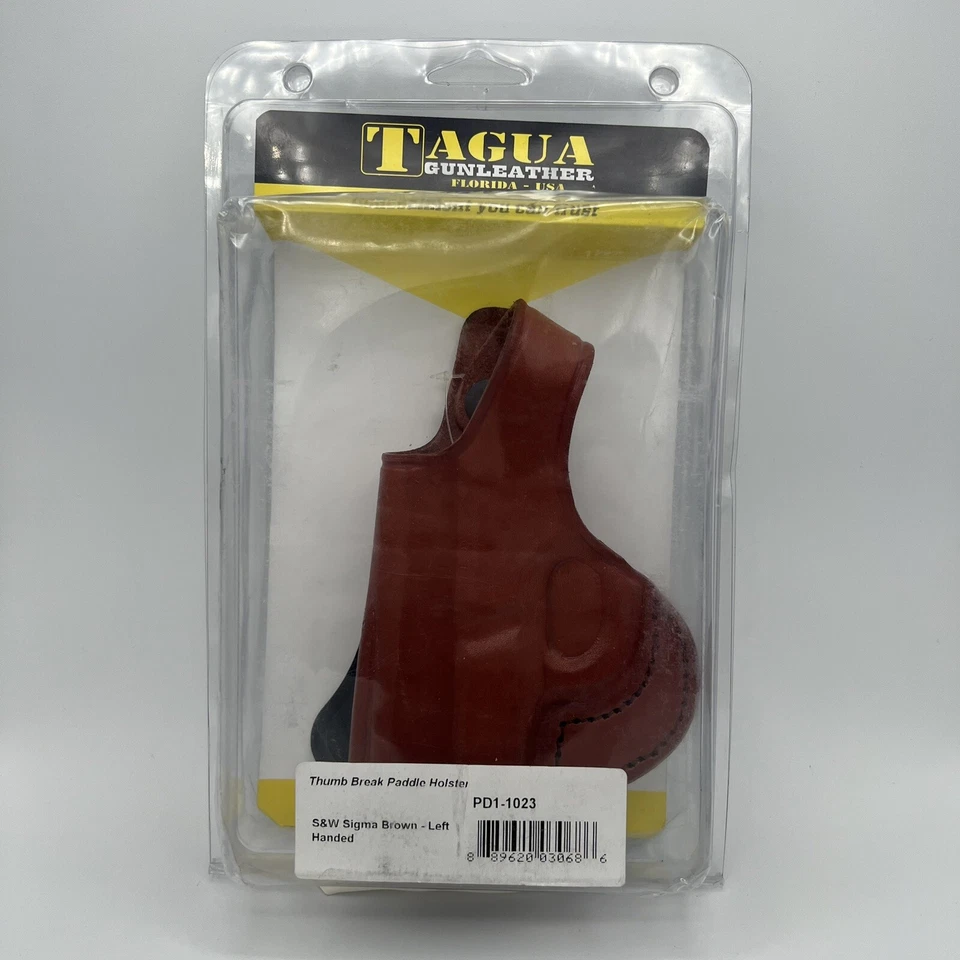 Funda de paleta Tagua PD1-1023 Thumb Break S&W Sigma, marrón, mano izquierda Foto 1 de 4