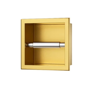 Unterputz Wandnische WC Toilettenpapierhalter WALL BOX PAPER 1 Gold - Bild 1 von 3