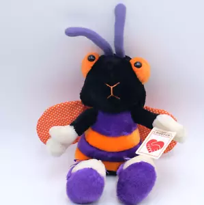 Vtg HugFun Bee Plush Purple Orange with Tag 12" Stuffed Animal - Picture 1 of 6
