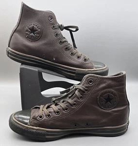 Converse Chuck Taylor All Star alte in pelle marrone unisex uomo 7 donna 9 - Foto 1 di 12