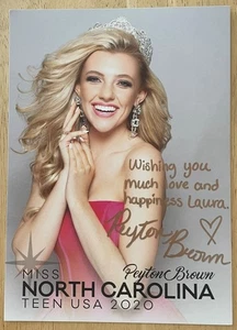 PEYTON BROWN, 100% AUTHENTIC HANDSIGNIERTES FOTO, MISS NORTH CAROLINA TEEN 2020 - Bild 1 von 1