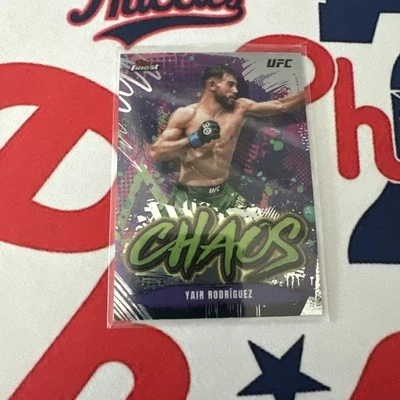 2024 Topps Finest UFC YAIR RODRIGUEZ #CHA-27 CHAOS BASE INSERT - Image 1 of 2