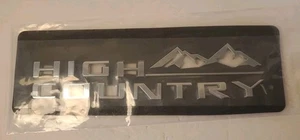 High Country Decal "High"+"Country" Chrome Silver W/Adhesive Back AFT - Picture 1 of 5