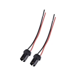2Pcs 12V Light Bulb Socket Harness Wire Pigtail Plug Connector Adapter - Picture 1 of 4