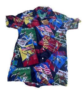 Limited Polo Ralph Lauren 1992 Stadium Olympic Poster Print Loop Shirt Small - Bild 1 von 7
