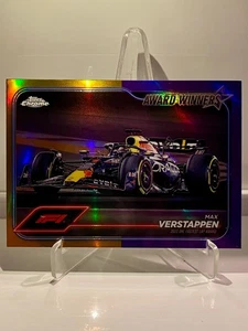 2024 Topps Chrome Formula 1 F1 Max Verstappen Purple Gold #182 Red Bull - Bild 1 von 2