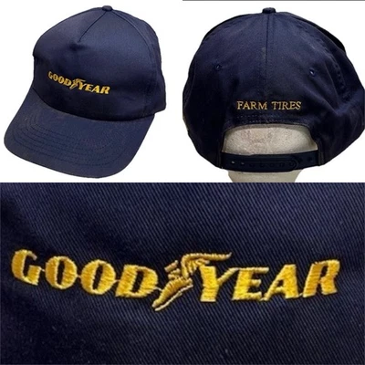 De colección Goodyear SnapBack Sombrero Tractor Granja Neumático Empresa Logo Destrozado Gorra Envejecida Foto 1 de 4
