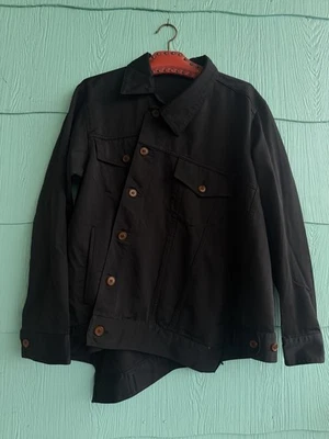 comme des garcons cdg черная куртка асимметричный сделано в Японии мужской маленький  - Изображение 1 из 4