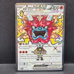 Hearthflame Mask Ogerpon ex 192/167 Twilight Masquerade Ultra Rare Pokemon - Picture 1 of 2