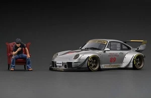 *RARE* IG2719 Ignition Model 1/18 Porsche RWB 993 Silver With Mr. Nakai JDM - Picture 1 of 6