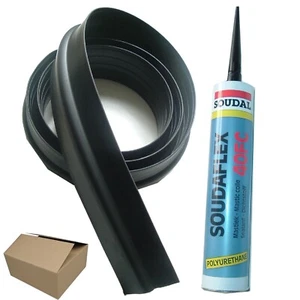 8ft 6" GARAGE DOOR RUBBER FLOOR SEAL & Adhesive H/DUTY 20mm Draught Excluder - Picture 1 of 6