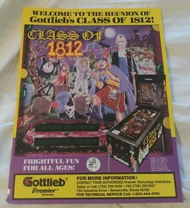 Gottlieb Clase De 1812 Original Pinball Máquina Promo Flyer ¡Bonito! - Imagen 1 de 2