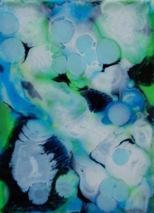 "EXCELENTE PINTURA MODERNA ABSTRACTA RACHEL MCCULLOCK ""Belleza Marina"" ORIGINAL - Imagen 1 de 3