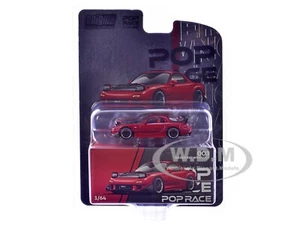MAZDA RX-7 WIDEBODY RHD RED ENIGMA EXCLUSIVE 1/64 MODEL BY POP RACE PR64-PRE003 - Picture 1 of 1