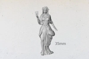 Miniatura juego rol - Fantasia - Bruja Elfa - 35mm - Imagen 1 de 1