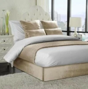 Suave Sofá Cama Terciopelo Francés Base Envolvente Cefa Champagne 42 cm Todos los Tamaños - Imagen 1 de 1