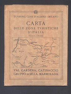 KARTE DER TOURISTISCHEN GEBIETE IN ITALIEN TCI VAL GARDENA CATINACCIO SELLA GRUPPE - Bild 1 von 1