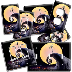 INCUBO PRIMA DI NATALE JACK SKELLINGTON INTERRUTTORE LUCE USCITA PIATTO ARREDAMENTO CAMERA - Foto 1 di 34