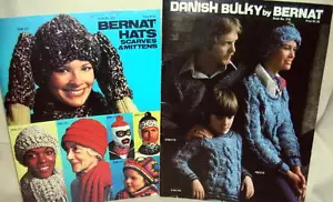 Dos libros de crochet y tejido Bernat 1975-77, sombreros, chaquetas, suéteres y guantes - Imagen 1 de 5