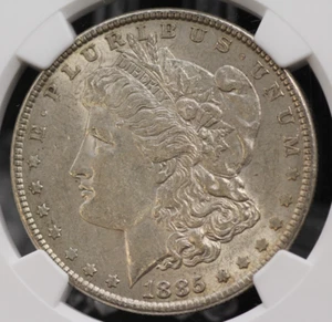 1885 Morgan Silber Dollar - NGC AU58 - 1 $ Philadelphia Mint - Bild 1 von 13