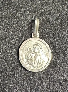 SAINT ANTHONY OF PADUA STERLING 800 MEDAL Religious Medal/Pendant (402) - Picture 1 of 8