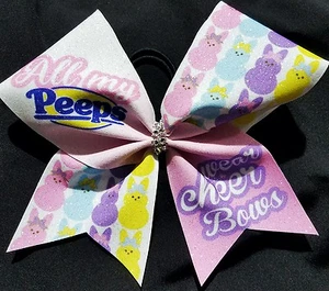 Cheer Bow - All My Peeps Wear Cheer Bows - Glitter - Hair Bows - Picture 1 of 1