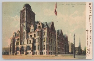 Postcard Philadelphia Pennsylvania High School 1906 Rotograph Co - Picture 1 of 2