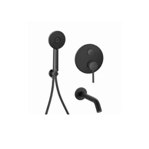 BADLAND Unterputz Set Wannenarmatur DAFNI Schwarz Verdeckter Einbau Mischer - Bild 1 von 1