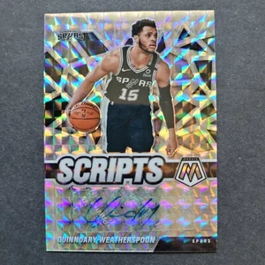QUINNDARY WEATHERSPOON Autogramm Schriften Karte #SC-QWS 2020 Mosaik Panini - Bild 1 von 3