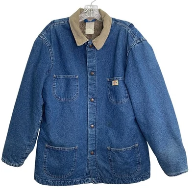 De Colección Dickies Niños XL 18-20 Sherpa Forrado Camionero Denim Jean Chaqueta Abrigo Azul  Foto 1 de 4