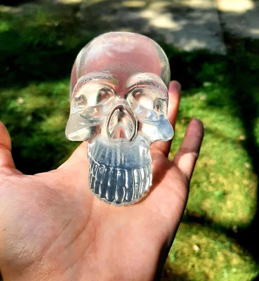 Crystal Skull Clear Resin Skull Halloween Decorations Crystal Skull Resin Cryst - Image 1 of 4