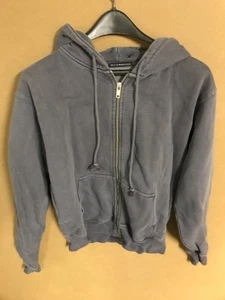 Brandy Melville Sudadera con Capucha Cremallera Azul Oscuro/Gris Para Mujer Talla Única - ¡Excelente Estado! - Imagen 1 de 5