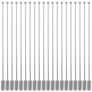  20pcs 90MM Ball Pin Sticks Metal Corsage Pin Simple Brooch Stick with Clutches - Picture 1 of 12