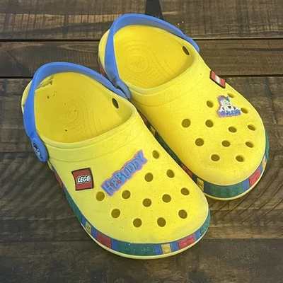 Желтые сабо CROCS LEGO Design детские размер J 2 без шнуровки кроксы - Изображение 1 из 4