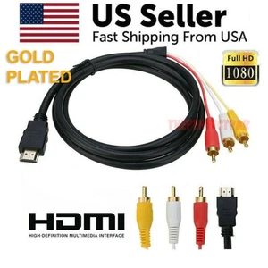 HDMI Stecker auf 3 RCA Video Audio AV Komponente Konverter Adapter Kabel - Bild 1 von 1