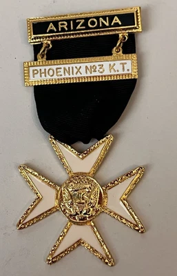 Auténtico Masónico Arizona Phoenix No. Medalla 3 Caballeros Templarios Foto 1 de 4