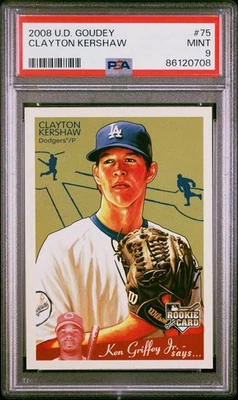 2008 Upper Deck Goudey - Clayton Kershaw #75 (RC) PSA 9 Perfeito Dodgers - Imagem 1 de 3
