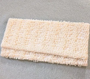 Vintage Cream Beaded Clutch by Richere Cottage Core Purse Evening Wedding Bridal - Picture 1 of 11